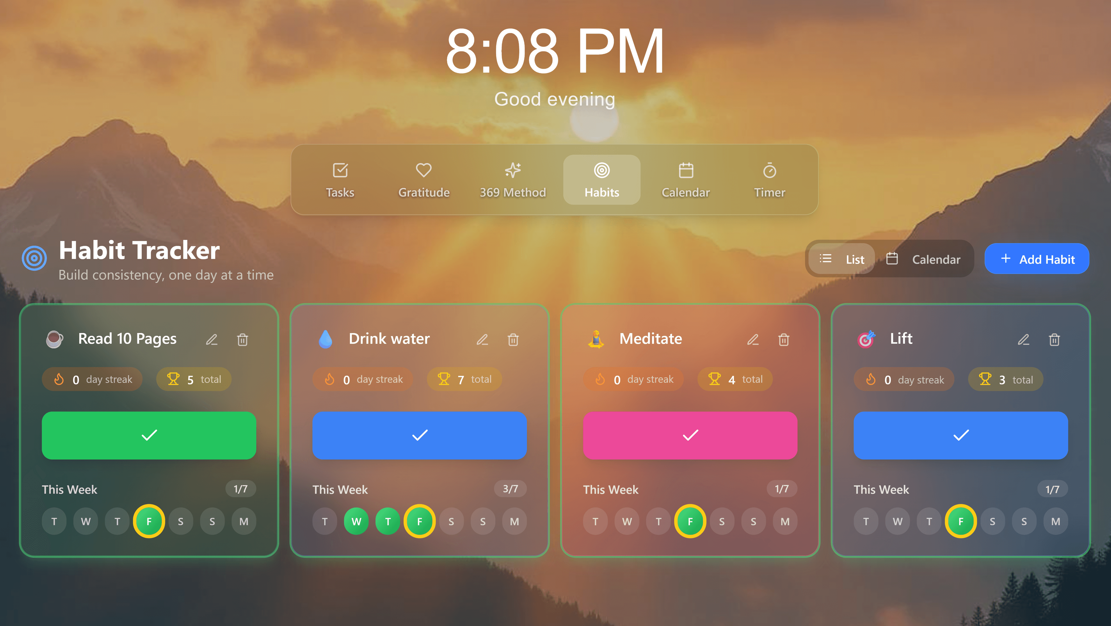 Habit Tracker & Analytics
